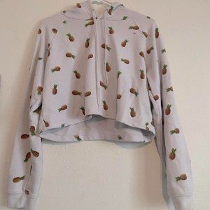 Forever 21 Pineapple Cropped Hoodie Small